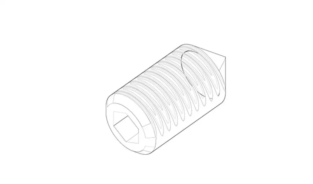 DORNBRACHT Befestigung Gewindestift ERSATZTEILE 093111048 M4 x 8 mm, 09311104890 Galeriebild 1